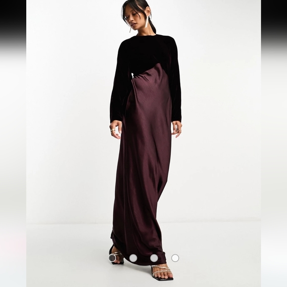 asos design satin batwing bias cut maxi dress ASOS Design - Maxi Dress - Women - Polyester/Spandex - 6 US